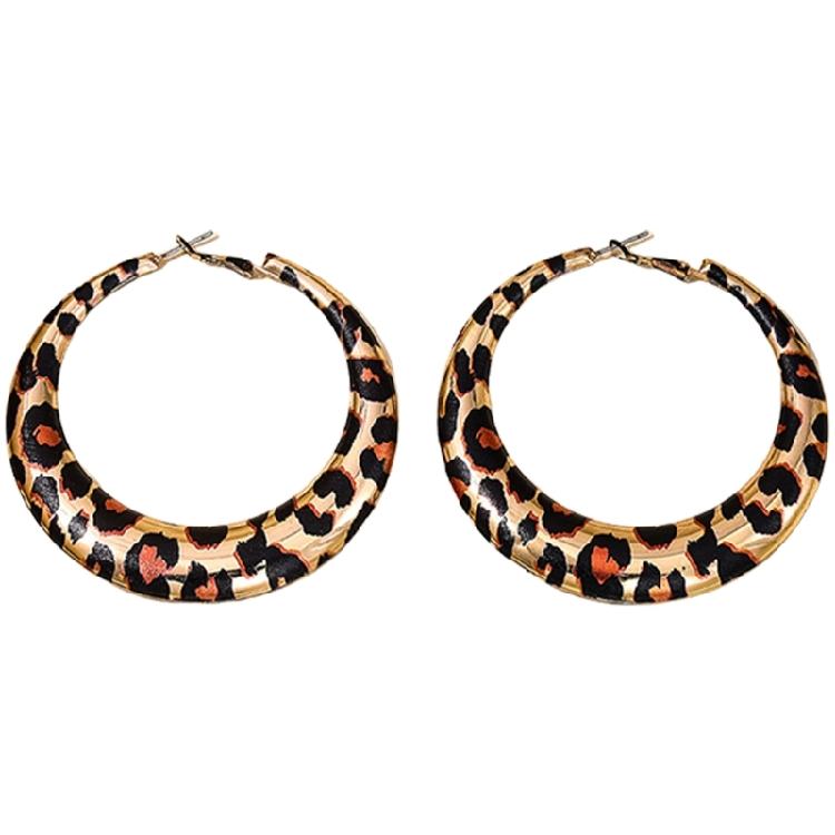 Современные серьги-гвоздики с леопардовым принтом, уникальные геометрические серьги с леопардовым принтом, шарм для вечеринки, свидания, дополнение к наряду