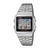 Восстановленные цифровые мужские часы Casio A500WA-1DF с будильником и мировым временем