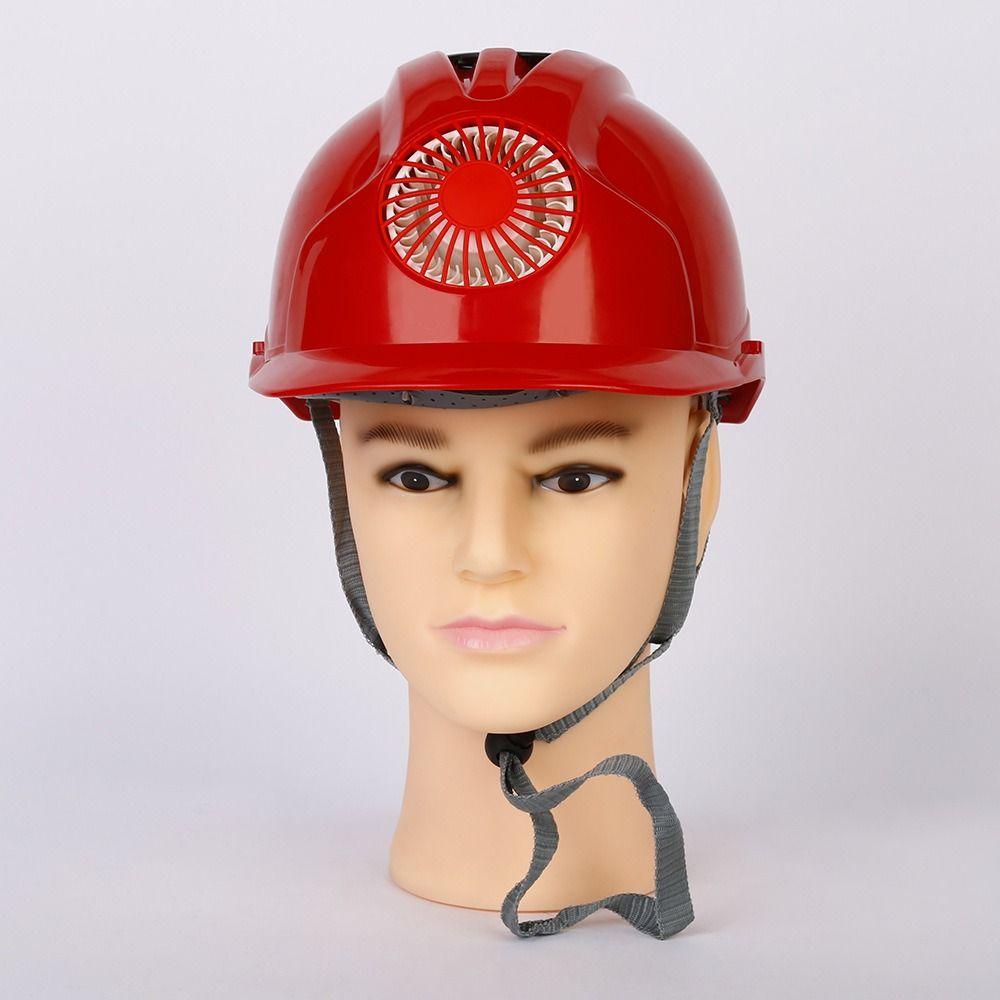 Adjustable Solar Power Fan Helmet Ventilation ABS Plastic Protective Cap Sunscreen with Cooling Fan Safety Hard Hat Industrial