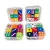 9/10pcs/box 16mm Solid Color Transparent Color Game Dices Tabletop Game Number Dices Square Shape Multi Color Dots Dices