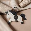 Handmade Stitching Horse Pendant Multi-color Keychain New Trend Bag Charm  Backpack Accessory