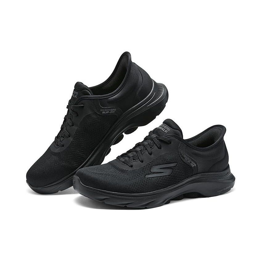 Skechers Go Walk 7 Slip-Ins Сетчатые С круглым носком На шнуровке Удобные Модные Низкие Повседневная обувь Мужские кроссовки Черный 216550-BBK
