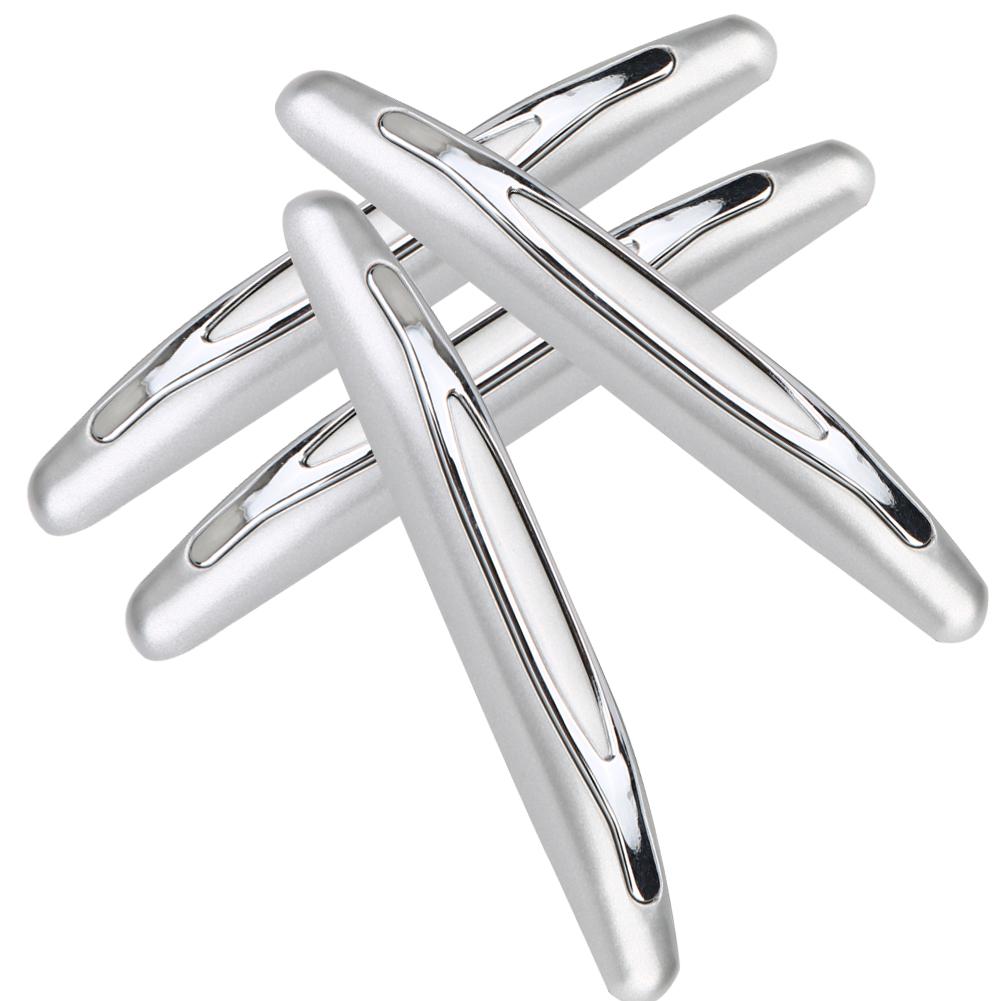 4pcs Car Door Edge Guards Trim Cover Strip Corner Bumper Anti Collision Scratch Protector Gray