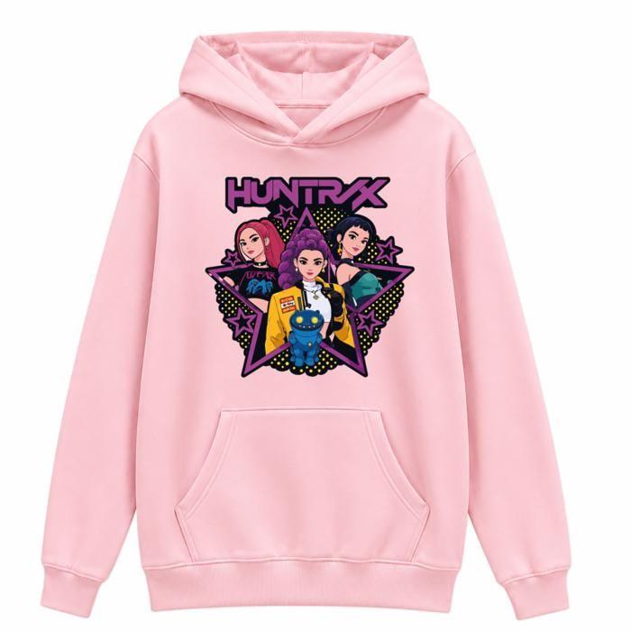Jogging survetement enfant Fille Style kpop - 'HUNTRIX' - Confort et Tendance - Rose