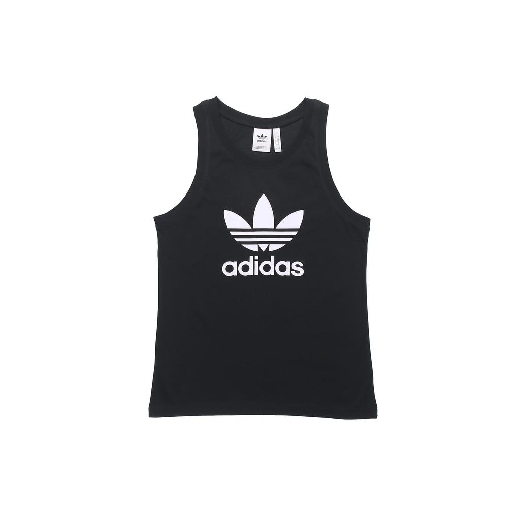 Adidas Originals Trefoil Logo Print Crewneck Tank Top International Edition Men Tops Black DV1509