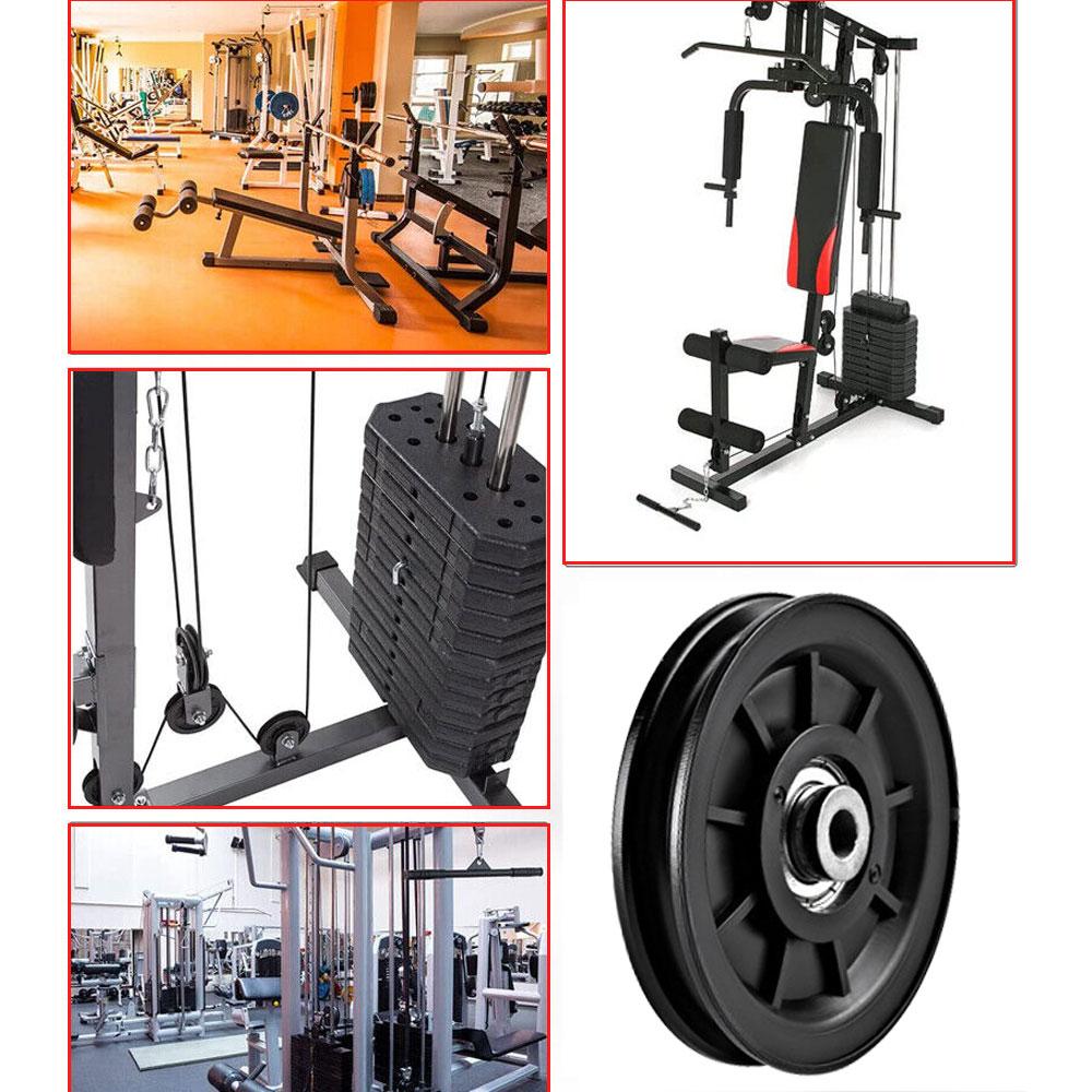 50-160 мм шкив подшипника для спортзала износостойкий нейлоновый шкив подшипника трос универсальный фитнес резиновый подшипник шкив фитнес-оборудование