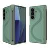 Однотонный чехол из искусственной кожи с полным покрытием для телефона Samsung Z Fold 7 (складывающийся в Z) с противошпионской стеклянной пленкой, стилус-ручка для Samsung Z Fold 7 Fold 6