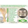 100% Bamboo Heavy Duty Disposable Cutlery [100PK:40 Fork 40 Spoon 20 Knife] Eco Friendly Natural Compostable Biodegradable Uten