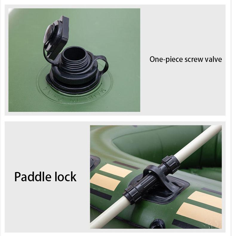 Надувная лодка Утолщенный каяк 2/3 человека Штурмовая лодка Спасательная рыболовная надувная лодка Моторная лодка с жестким дном Износостойкая