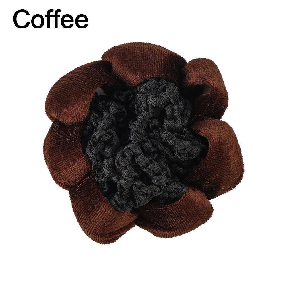 Fashion Lace Velet Edge Dance Skating Ballet Crochet Snood Hair Nets Bun Cover Updo Styling Tool