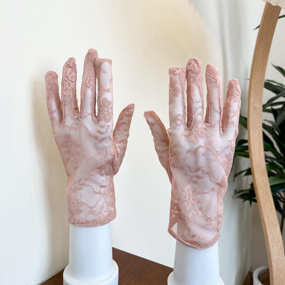 Anti-uv Lace Gloves Highly Elastic Armguard 2024 Riding Driving Gloves Summer