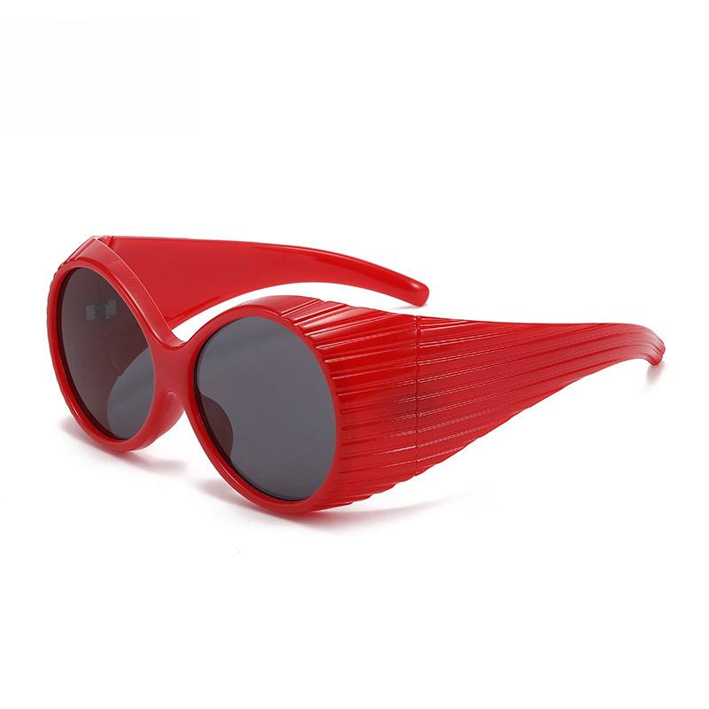 Солнцезащитные очки оверсайз в круглой оправе, в стиле личности, панк, с широкими дужками, ветрозащитные