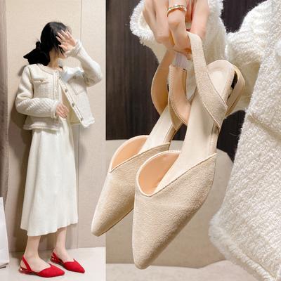 Женские сандалии с острым носком новые плоские женские туфли сумка головной убор сандалии женская обувь большой размер