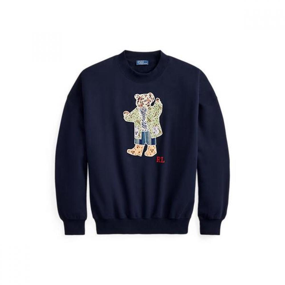 Polo Ralph Lauren Women S Patchwork Polo Bear Fleece Crewneck Wmpokninfb21047400