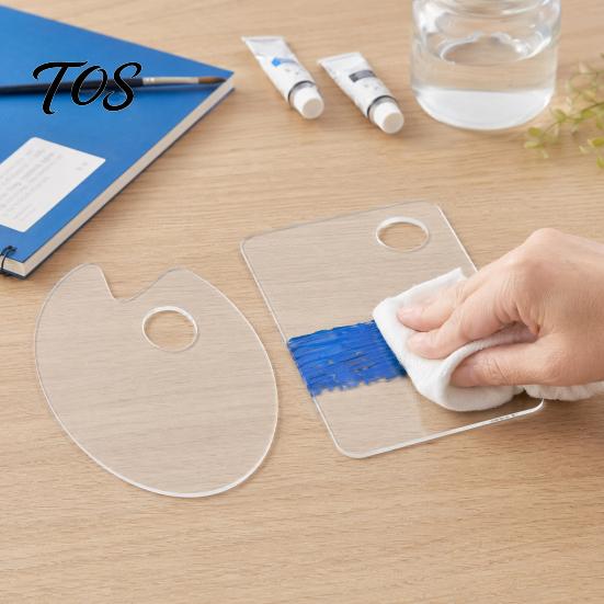 Artist Palette for Painting Acrylic Paint Palette, Clear Tray with Thumb Hole, Non-Stick Oil Professional Watercolor Mixing Acrylic, Oil, Painting,