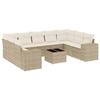 VidaXL Salon de Jardin avec Coussins 10 pcs, Canapés de Terrasse, Ensemble de Meubles de Patio, Mobilier d'Extérieur, Beige 3223007