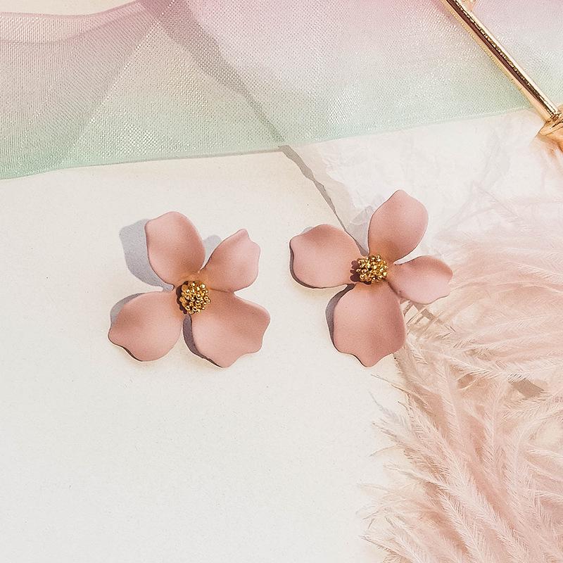 Flower Earrings Korean Personality Ear Studs Earring Pendant