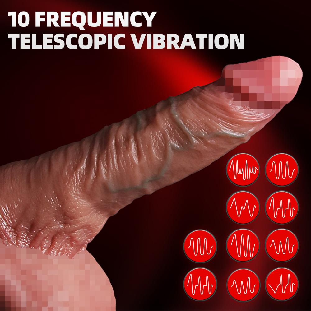 Реалистичный дилдо телескопический вибратор мастурбация анальная пробка для женщин проникающий дик пенис для взрослых с подогревом пульт дистанционного управления секс-игрушки