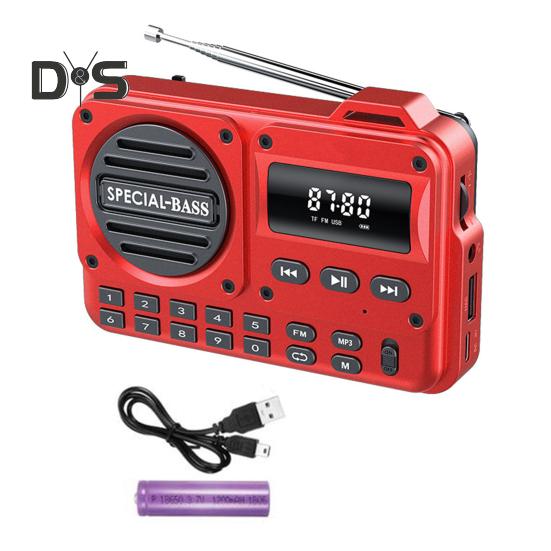 Portable Radio Bluetooth-compatible Speaker Digital Display Battery Operated AM/FM Radio Handheld Wireless Speaker