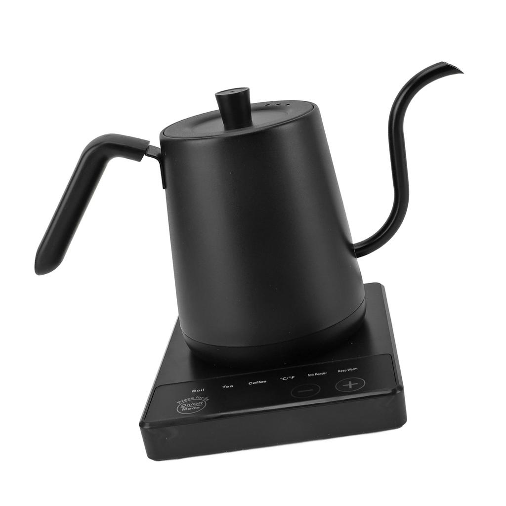 Electric Gooseneck Kettle with 5 Temperature Control Presets 1000W 800ml Pour Over Kettle for