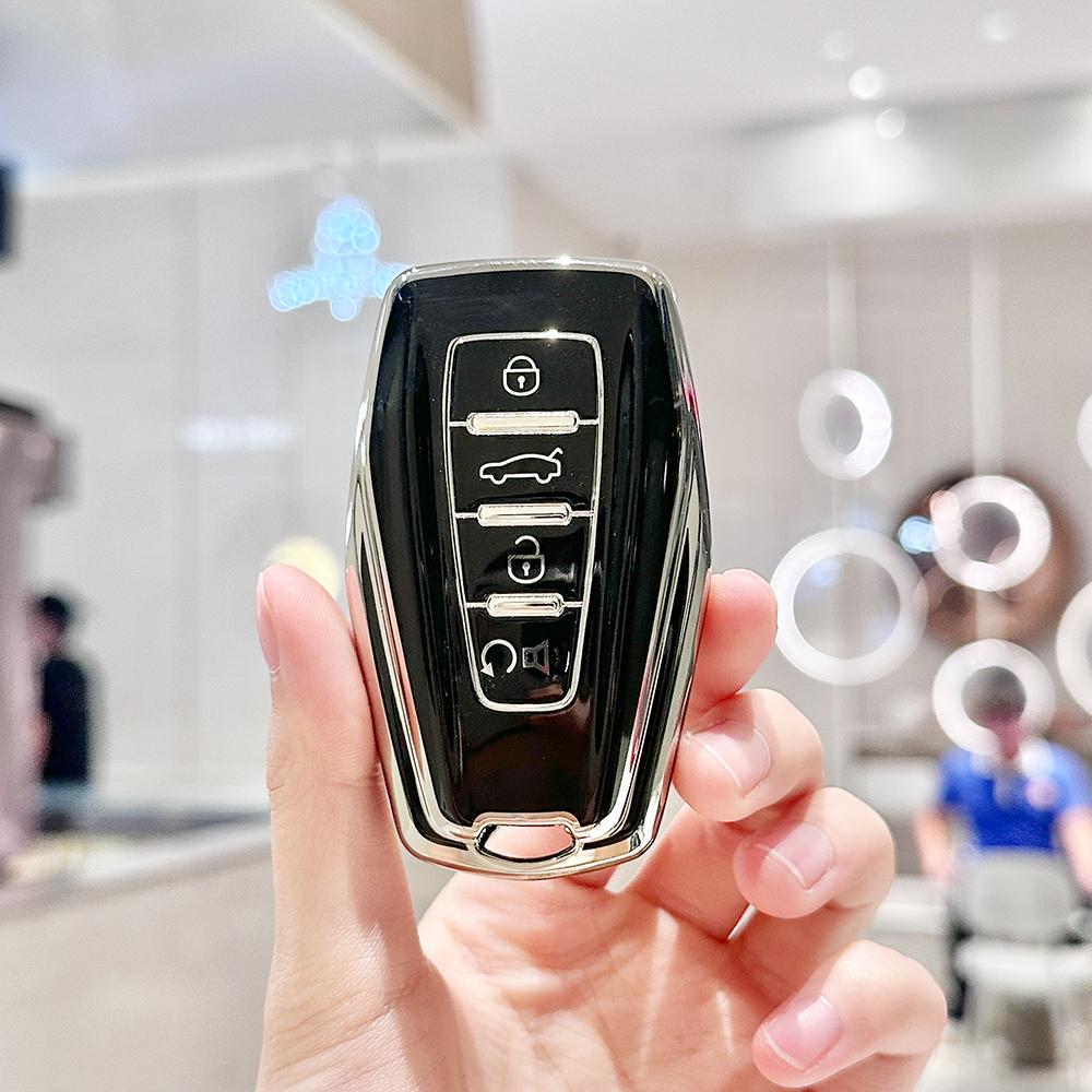 Чехол-накладка из ТПУ для брелока автоключа Geely Emgrand X7 EX7 Coolray 2019 - 2020 Автостайлинг Держатель Чехол Аксессуары для брелока