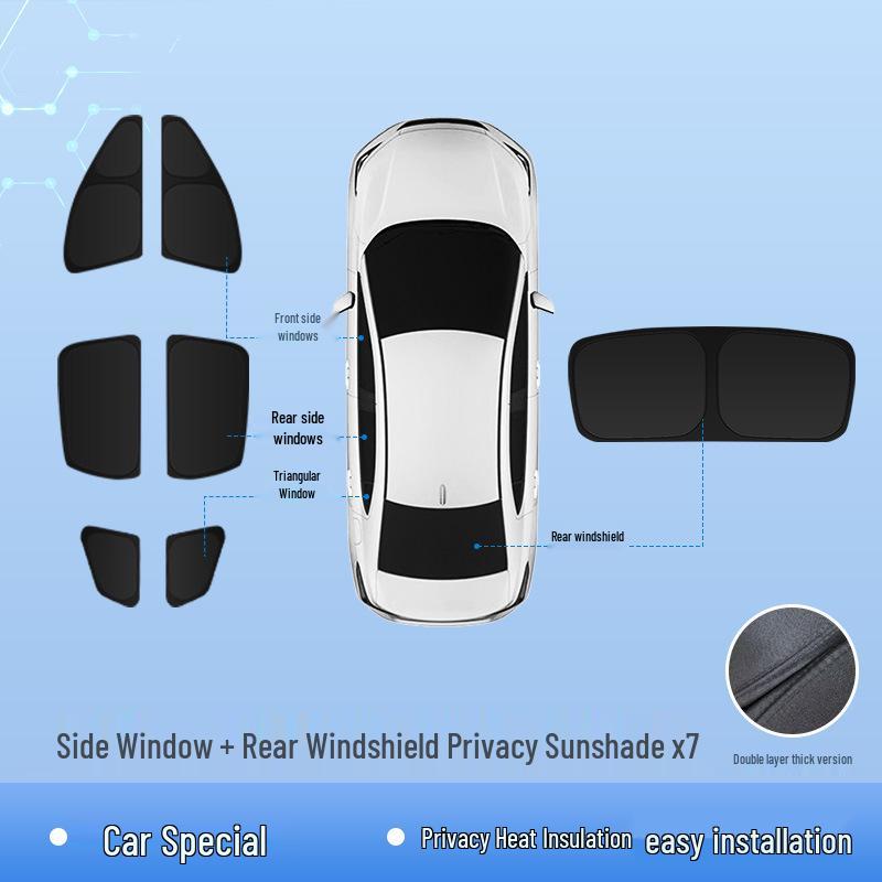 Солнцезащитная шторка для Changan CS75PRO: Теплоизоляция, Защита от солнца, Приватность и Непрозрачная оконная панель для 25 моделей