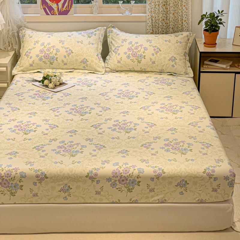 Mei Yun Ge Small Fresh All Cotton Printed Flower Series Single Bed Sheet