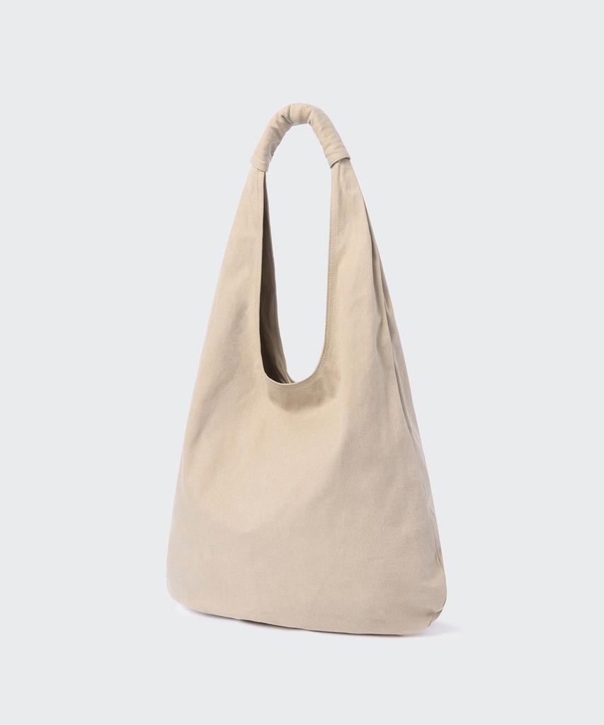 Musinsa Standard Washed Canvas Drippin Shoulder Bag [Light Beige]
