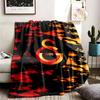 Galatasaray Sportif Club Theme Personalized Outdoor Flannel Blankets Soft And Suitable For All Seasons Perfect For Sofas Beds And Camping
