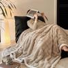 Минималистичный молочный бархат, теплый и утолщенный кролик, плюшевое пузырчатое одеяло, чехол для дивана, одеяло для кондиционирования воздуха, одеяло для сна в офисе