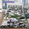 Roronoa Zoro Pattern Bedding Quilt Set Quilt Cover Pillowcase Home Birthday Gift(1 * duvet cover + 2 * pillowcase, without core)