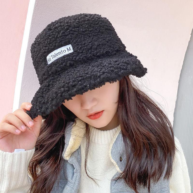 Faux Fur Winter Bucket Hat Women Korean Thickened Warm Wool Hats Bob LADY Panama Outdoor Hiking Fisherman Hat