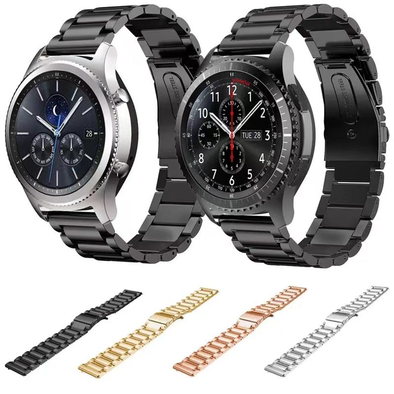 22/20mm Metal Strap for Samsung Galaxy 7 6 5 Pro 4 Classic Amazfit GTS GTR Huawei Watch GT 4 GT3 46mm Stainless Steel Bracelet Wristband