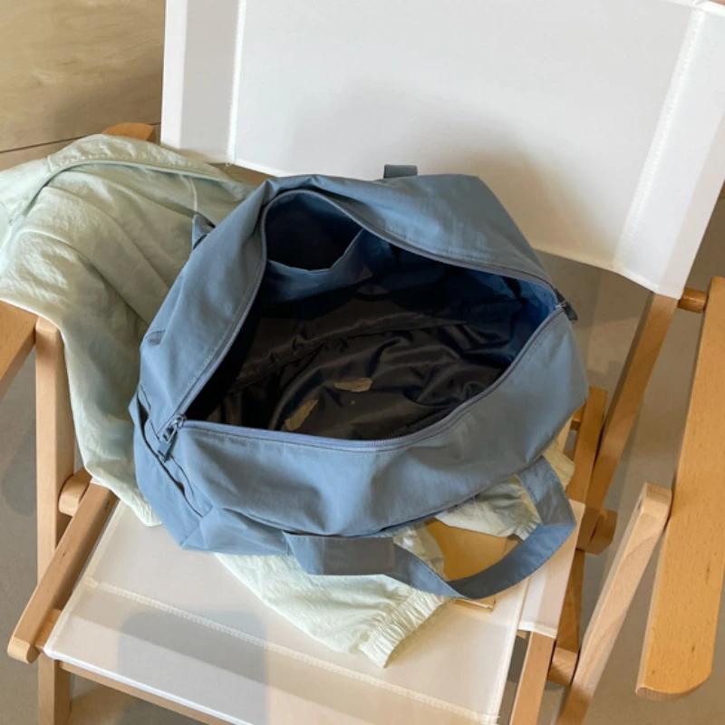 Повседневная большая вместительная нейлоновая сумка для женщин, новая модная сумка через плечо для поездок на короткие расстояния, сумки для фитнеса