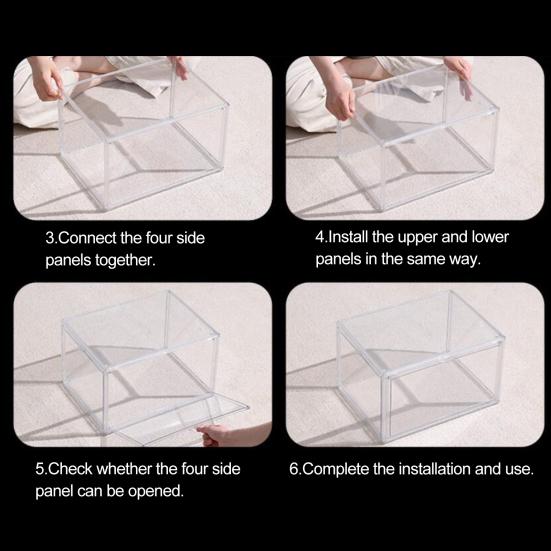 Демонстрационная коробка большой емкости, изготовленная вручную, экономящая место, прозрачная, видимая, глухая коробка, витрина для куклы, для дома