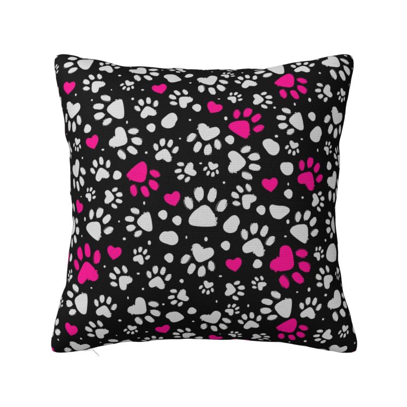 Animal Footprint Dog Paw Cushion Cover x cm Polyester Velvet Throw Pillow Case For Sofa Seat Decoration Bedding Pillowcase