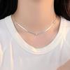 Personalized Bow Knot Snake Bone Necklace for Women's New Light Luxury and Niche Design Collar Chain