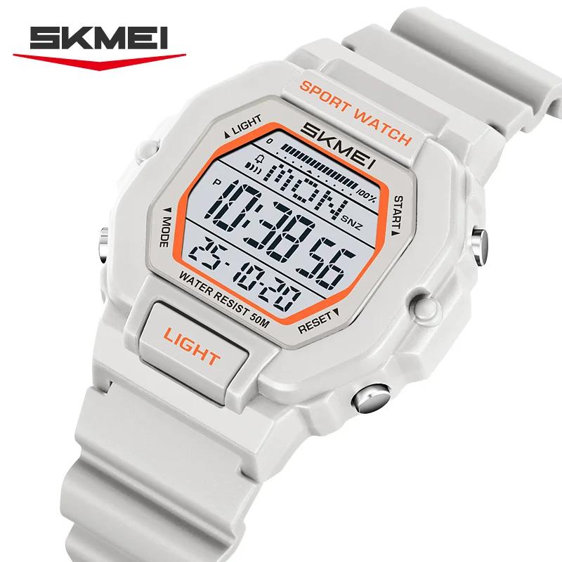 SKMEI 2573 Роскошные Цифровые Часы со Светодиодным Дисплеем для Женщин Повседневные Секундомер Женские Водонепроницаемые Наручные Часы Спортивные Ударопрочные Reloj Mujer
