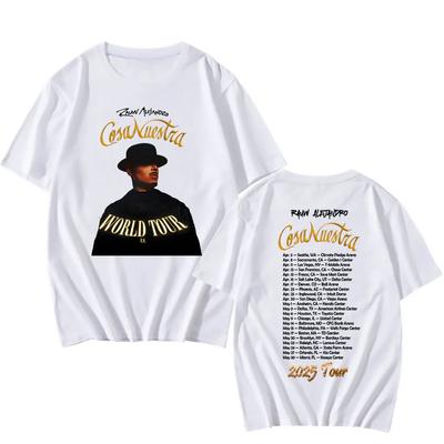 Уличная одежда унисекс Rauw Alejandro Coca Nuestra World Tour Футболки хлопковые футболки с коротким рукавом и круглым вырезом Повседневные мужские футболки