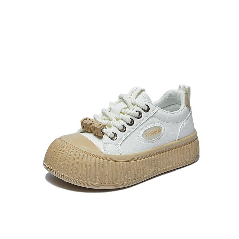 Кроссовки на платформе для женщин, модные прогулочные туфли на шнуровке, теннисная обувь, повседневные удобные модельные кроссовки, женские легкие спортивные туфли на плоской подошве из искусственной кожи