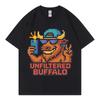 Funny Unfiltered Buffalo Animal Meme Graphic T Shirts Men Women Clothing Harajuku Y2k T-shirt Fashion Casual Summer T-shirts