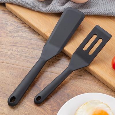 Силиконовая кулинарная лопатка Лопатка для сковороды с антипригарным покрытием Лопатка для жарки на сковороде с плоским дном Бытовая кухонная термостойкая красная лопатка для стейка