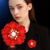 Beautiful Red Flower Brooches For Women Clothes Coat Jewelry Accessries Gift