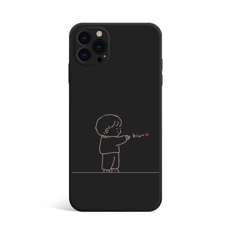 Черно-белые пары Любовь Для iPhone 11 12 13 14 15 16 Pro X XR XS Max Ударопрочный Чехол для Телефона Для iPhone 7 8 Plus Силиконовый Чехол