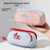 Bowknot Magnetic Bow Pen Bag Triangle Pencil Bag Makeup Bag Pencil Case  Women