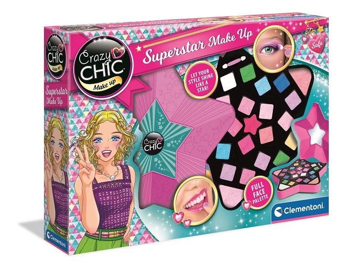 Clementoni, Superstar Crazy Chic Makeup Set Discover the magic of make-up