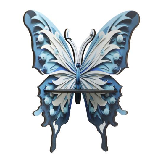 Угловая полка из искусственного хрусталя с бабочкой, деревянная настенная плавающая полка для гостиной, прочная каменная витрина для хранения свечей, украшение