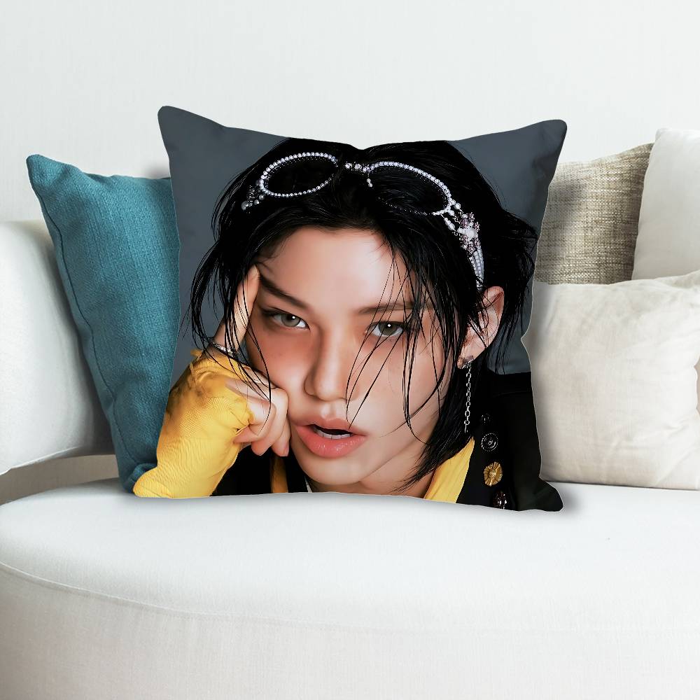 Cool Singer FFelixs LLee Anime Celebrity Merchandise AllMatch Printed Pillow Case Sofa Car Office Room Decoration Protector