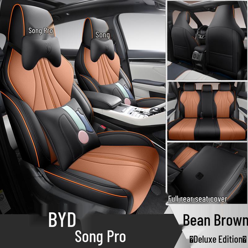 All-Season Leather Car Seat Cover for BYD Song Pro: Full Surround Design