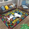 Retro Cartoon Snoopy Kawaii Dog Area Rug 3D Carpet for Living Room Home Decor Large Area Rug Bedroom Rug Non-slip Floor Mat Gift